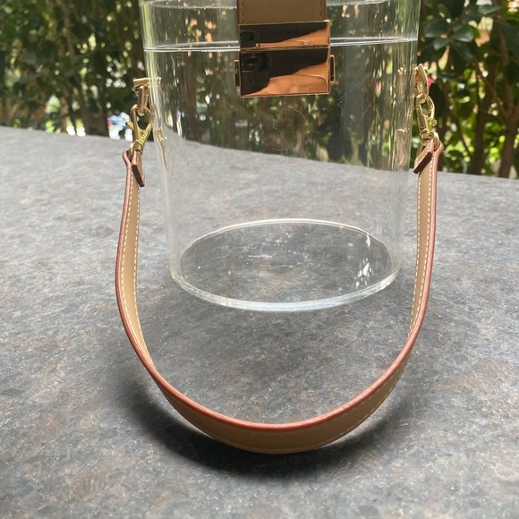 Acrylic and Leather Cylindrical Stadium Purse - Picture 8 of 10